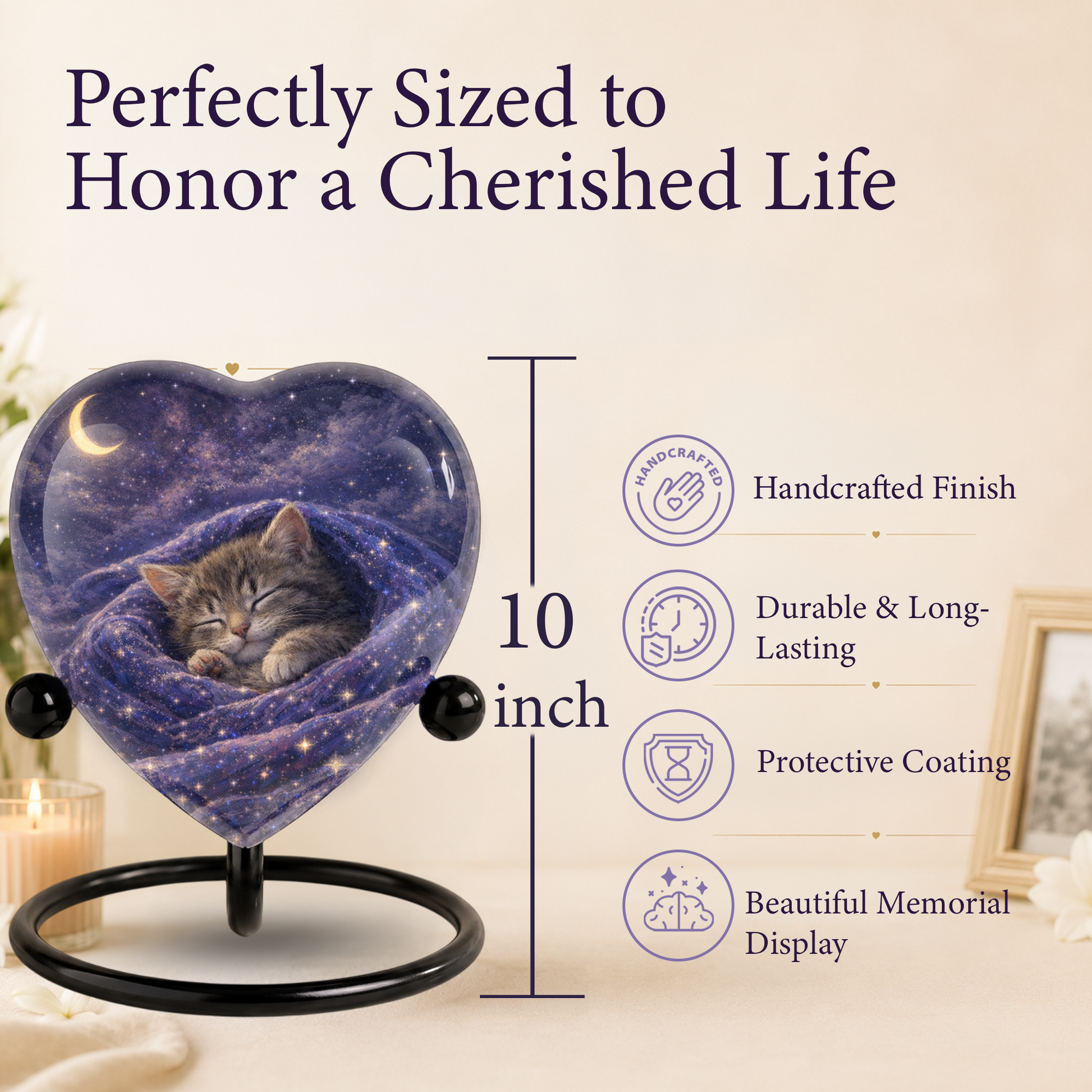 Adult Urn for Ashes – Heart Shaped Adult Cremation Urn, Urns for Adult Ashes