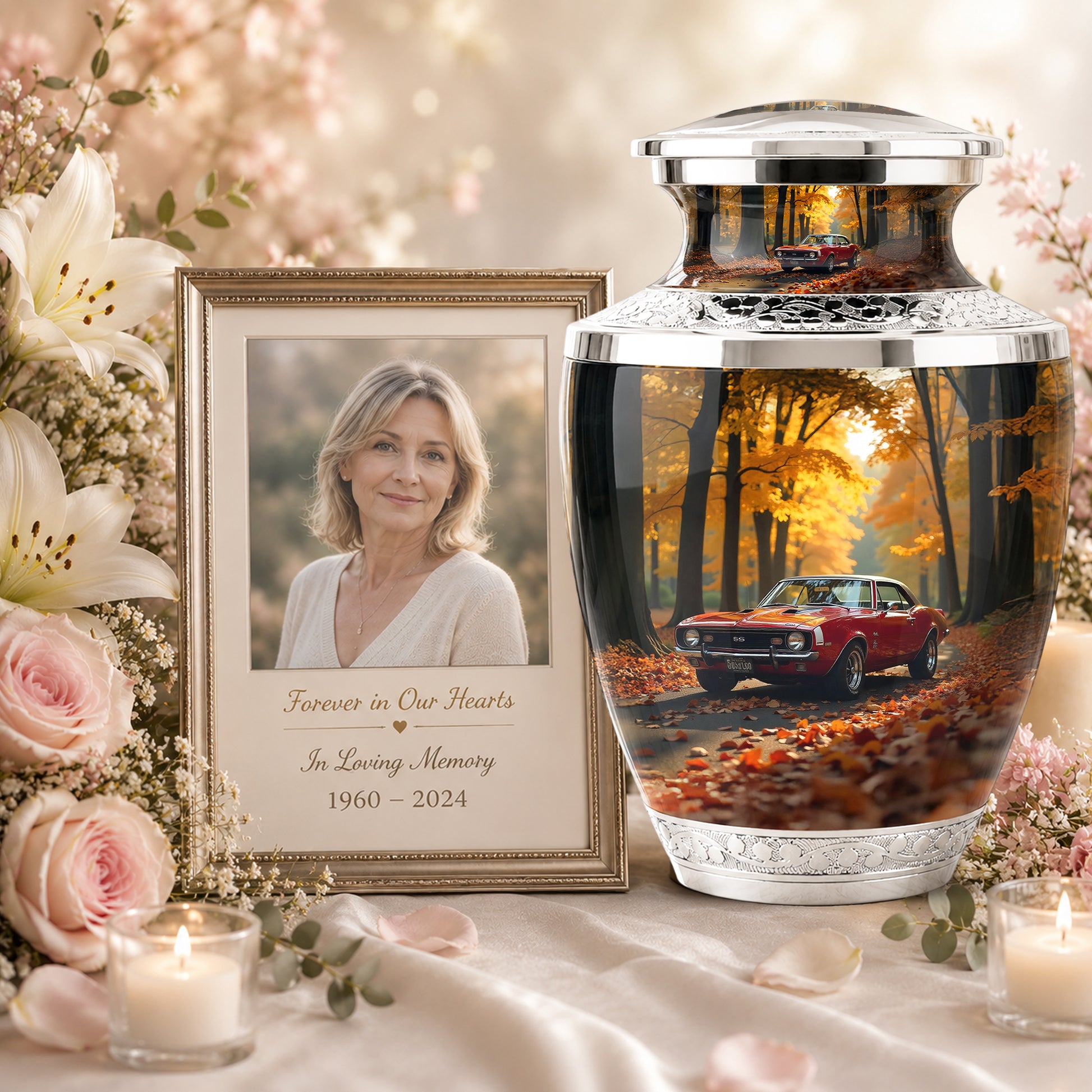 Classic Car Cremation Urn for Dad & Mom, Custom Car Urn for Human Ashes
