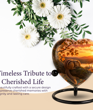Squirrel Cremation Urn for Ashes | Personalized Adult Memorial Urn| Nature & Wildlife Cremation Urn