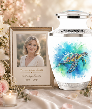 Sea Turtle Cremation Urn for Human Ashes, Personalized Urn for Human Ashes