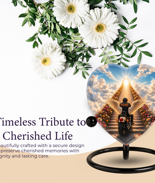 Personalized Motorcycle Cremation Urn for Dad, Adult Male Ashes Memorial Urn, Custom Urn for Father, Son or Man