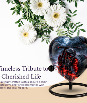 Motorcycle Urn for Dad's Ashes, Personalized Adult Cremation Urn for Men, Biker Memorial Urn