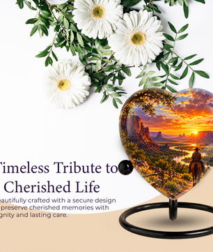 Cowboy Horse Cremation Urn for Ashes, Western Memorial Urn, Horse Lover Urn, Personalized Horse Urn