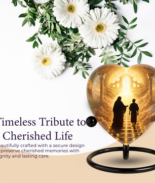 Heavenly Father and Son Urn for Dad, Religious Cremation Urn for Adult Male Ashes, Personalized Urn for Dad