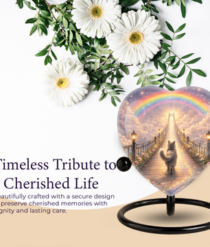 Heart Shaped Cat Urn for Ashes | Personalized Pet Urn for Cats