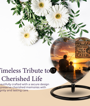 Fishing Urn for Dad – Gone Fishing Urn, Fishing Cremation Urn for Human Ashes