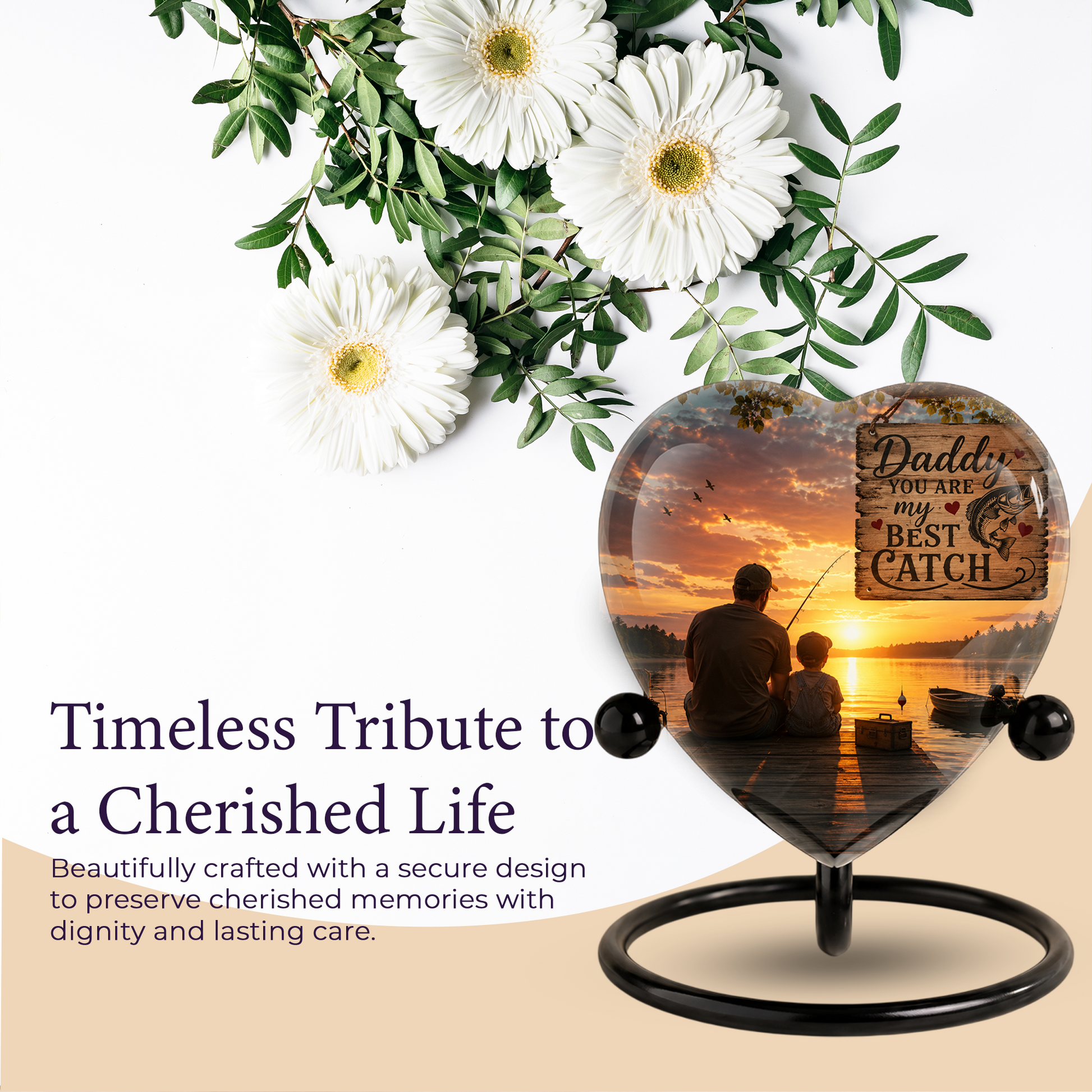 Fishing Urn for Dad – Gone Fishing Urn, Fishing Cremation Urn for Human Ashes