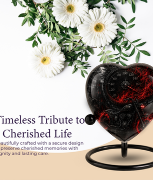 Motorcycle Bike Cremation Urn for Dad – Personalized Adult Male Urn for Ashes