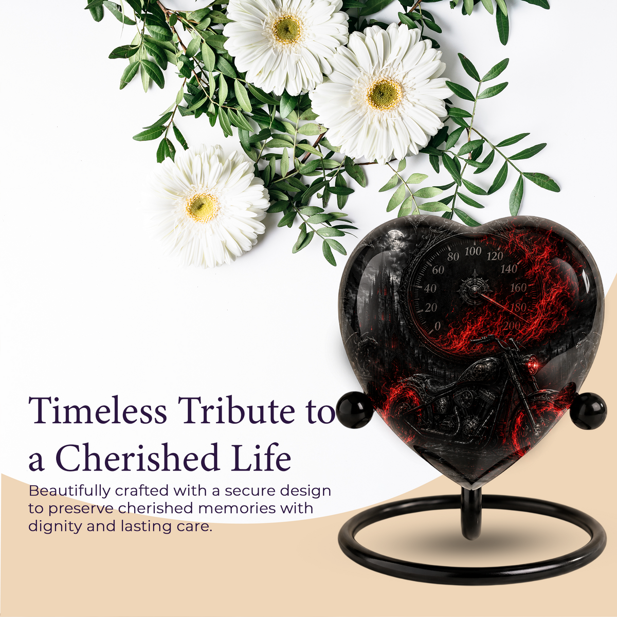 Motorcycle Bike Cremation Urn for Dad – Personalized Adult Male Urn for Ashes