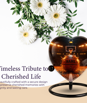 Basketball Adult Urn – Personalized Adult Cremation Urn for Ashes, Sports Memorial Urn