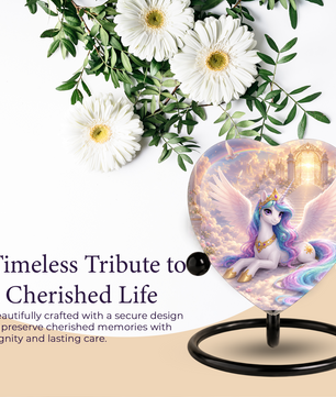 Unicorn Heaven Urn – Adult Urn for Ashes, Unicorn Cremation Urn, Heavenly Rainbow Memorial Urn