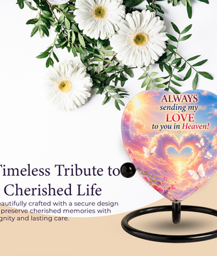 Butterfly Urn for Ashes – Butterfly Urn, Heart-Shaped Butterfly Memorial Urn