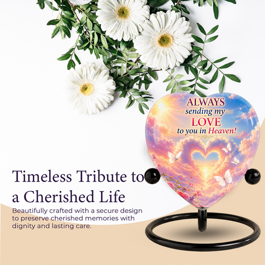 Butterfly Urn for Ashes – Butterfly Urn, Heart-Shaped Butterfly Memorial Urn
