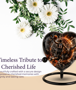 Personalized Basketball Cremation Urn for Ashes | Basketball Memorial Urn for Dad