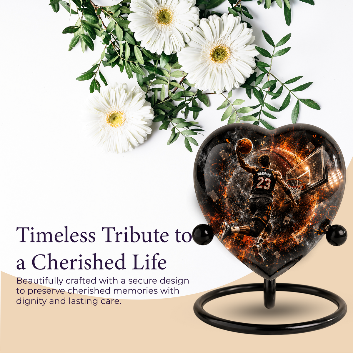 Personalized Basketball Cremation Urn for Ashes | Basketball Memorial Urn for Dad