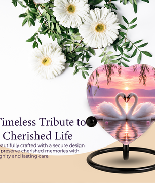 Adult Urn Heart-Shaped Memorial Keepsake – Unique Cremation Urn for Adult Ashes