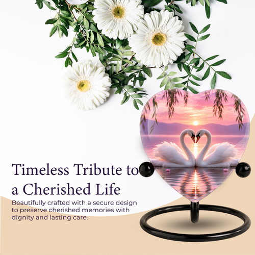 Adult Urn Heart-Shaped Memorial Keepsake – Unique Cremation Urn for Adult Ashes