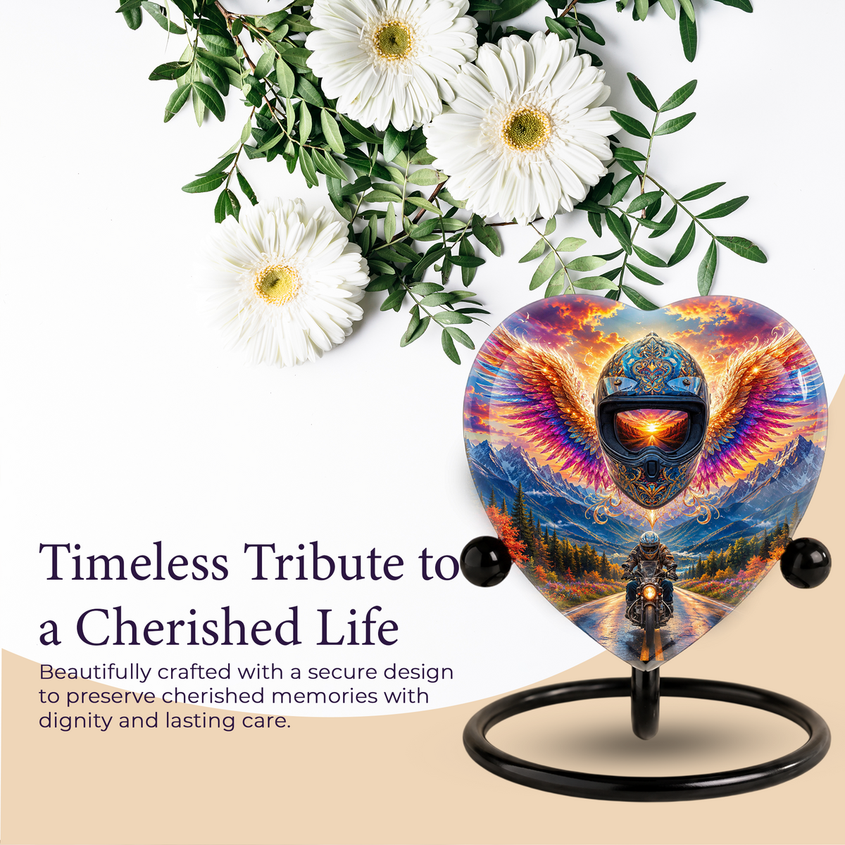 Bike Rider Urn – Memorial Cremation Urn for Dad, Father, Son & Men