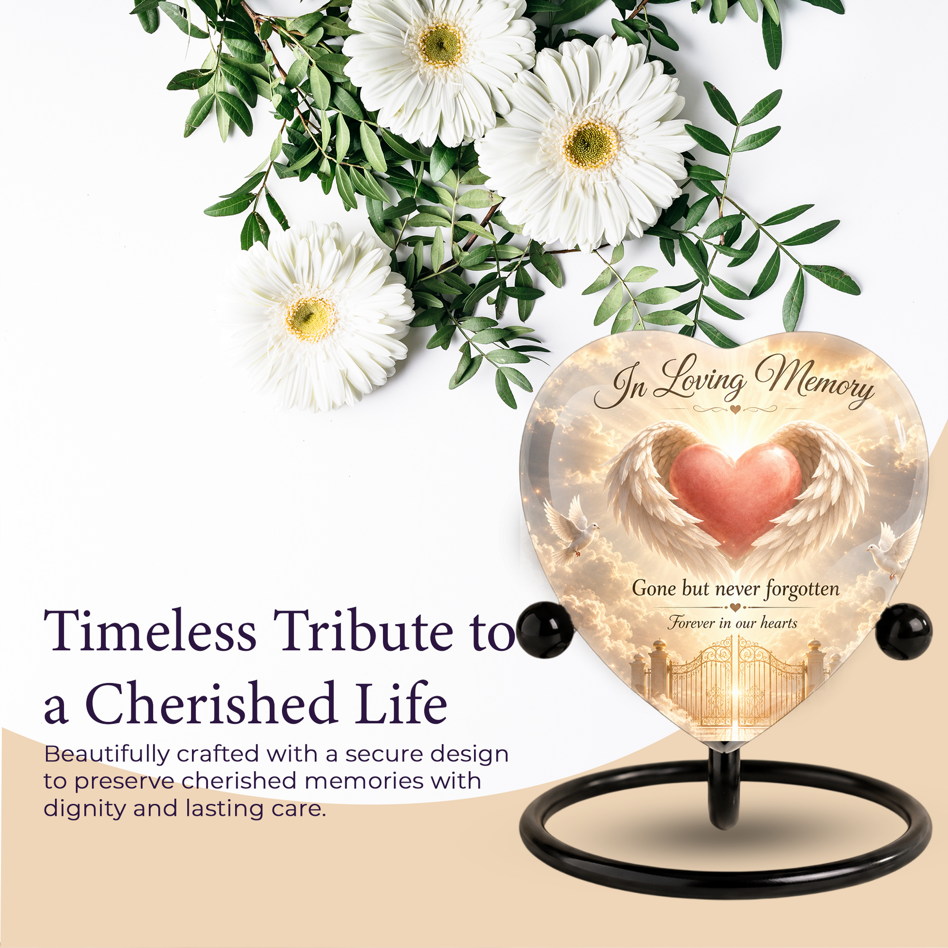 Angel Wing Heaven Urn – Adult Urn for Ashes, Angel Cremation Urn & Memorial Urn for Adult Ashes