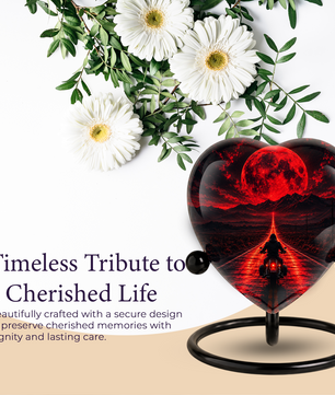 Personalized Motorcycle Urn for Dad, Adult Male Cremation Urn for Ashes, Memorial Urn for Father