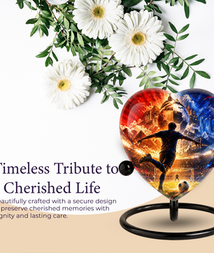 Personalized Soccer Cremation Urn for Ashes, Adult Urn for Dad, Men & Sports Fans