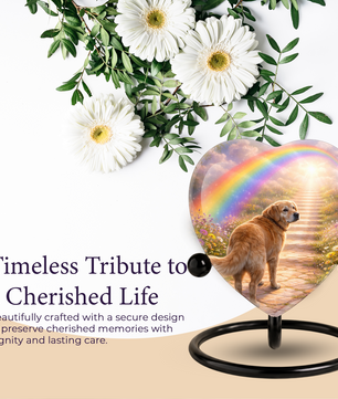 Dog Urn – Personalized Dog Urn Memorial Heart Keepsake, Dog Urns for Ashes & Pet Memorial