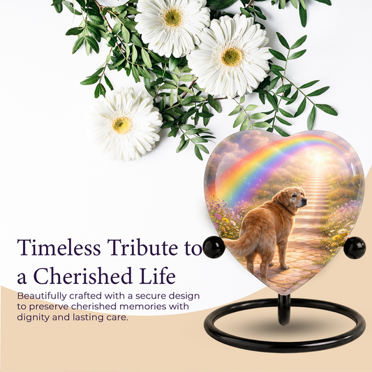 Dog Urn – Personalized Dog Urn Memorial Heart Keepsake, Dog Urns for Ashes & Pet Memorial