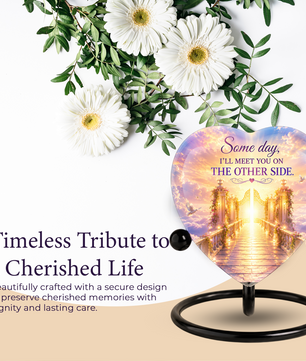 Heavenly Gate Memorial Urn – Adult Urn for Ashes, Heaven Cremation Urn, Heart-Shaped Adult Cremation Urn