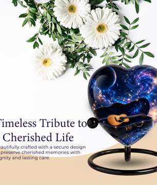Music Guitar Adult Urn – Guitar Cremation Urn for Adult Ashes, Musical Memorial Adult Urn