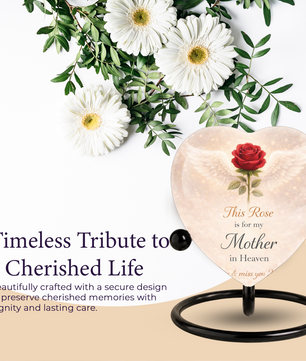 Rose Wings Urn for Adult Ashes – Angel Wings Adult Cremation Memorial Urn