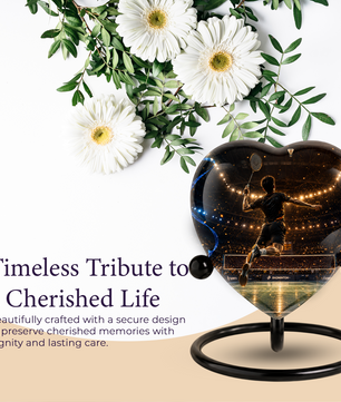 Personalized Badminton Cremation Urn for Ashes | Adult Urn for Dad, Men