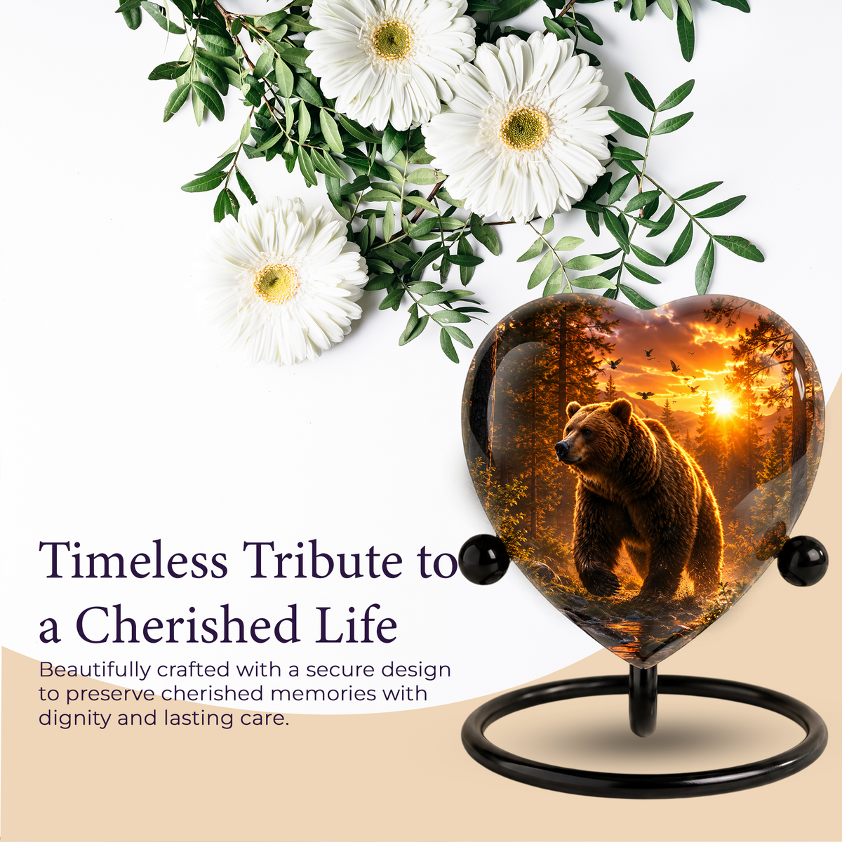 Bear Cremation Urn for Ashes| Personalized Adult Cremation Urn