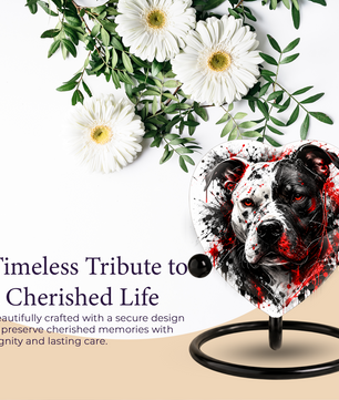 Pitbull Cremation Urn for Ashes, Dog Memorial Urn, Personalized Pit Bull Urn, Pet Keepsake Urn,