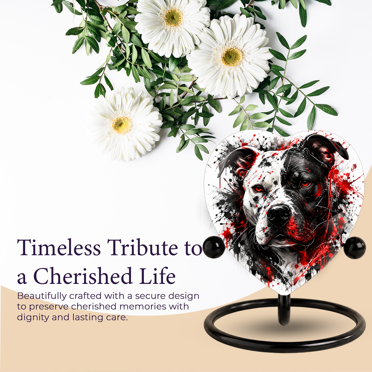 Pitbull Cremation Urn for Ashes, Dog Memorial Urn, Personalized Pit Bull Urn, Pet Keepsake Urn,