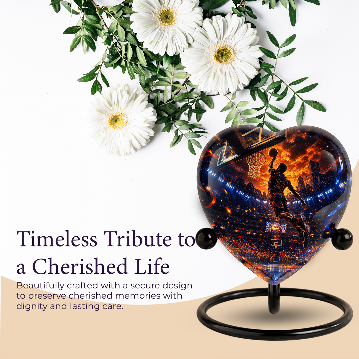Basketball Adult Cremation Urn for Ashes | Personalized Sports Memorial Urn