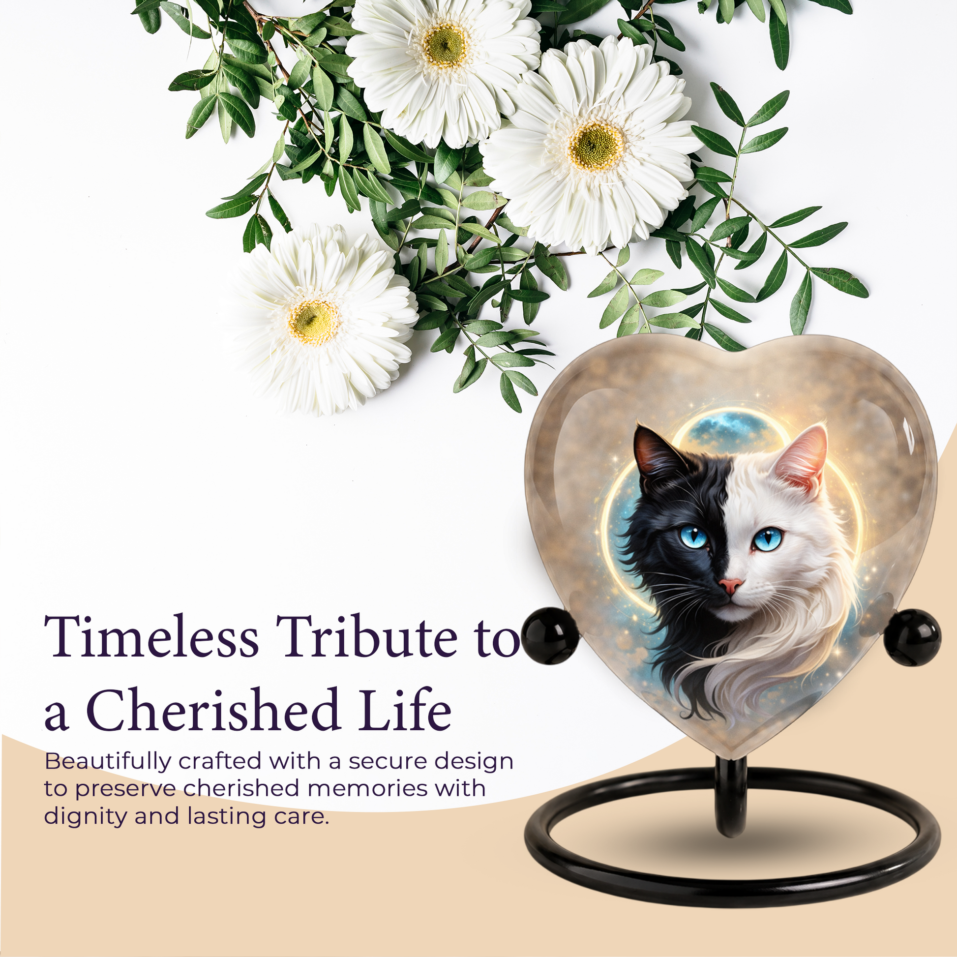Personalized Cat Urn for Ashes – Unique Cat Urns, Custom Cat Urn, Pet Urn for Cats