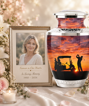 Golf Cremation Urn for Dad - Custom Golf Ashes Urn for Men