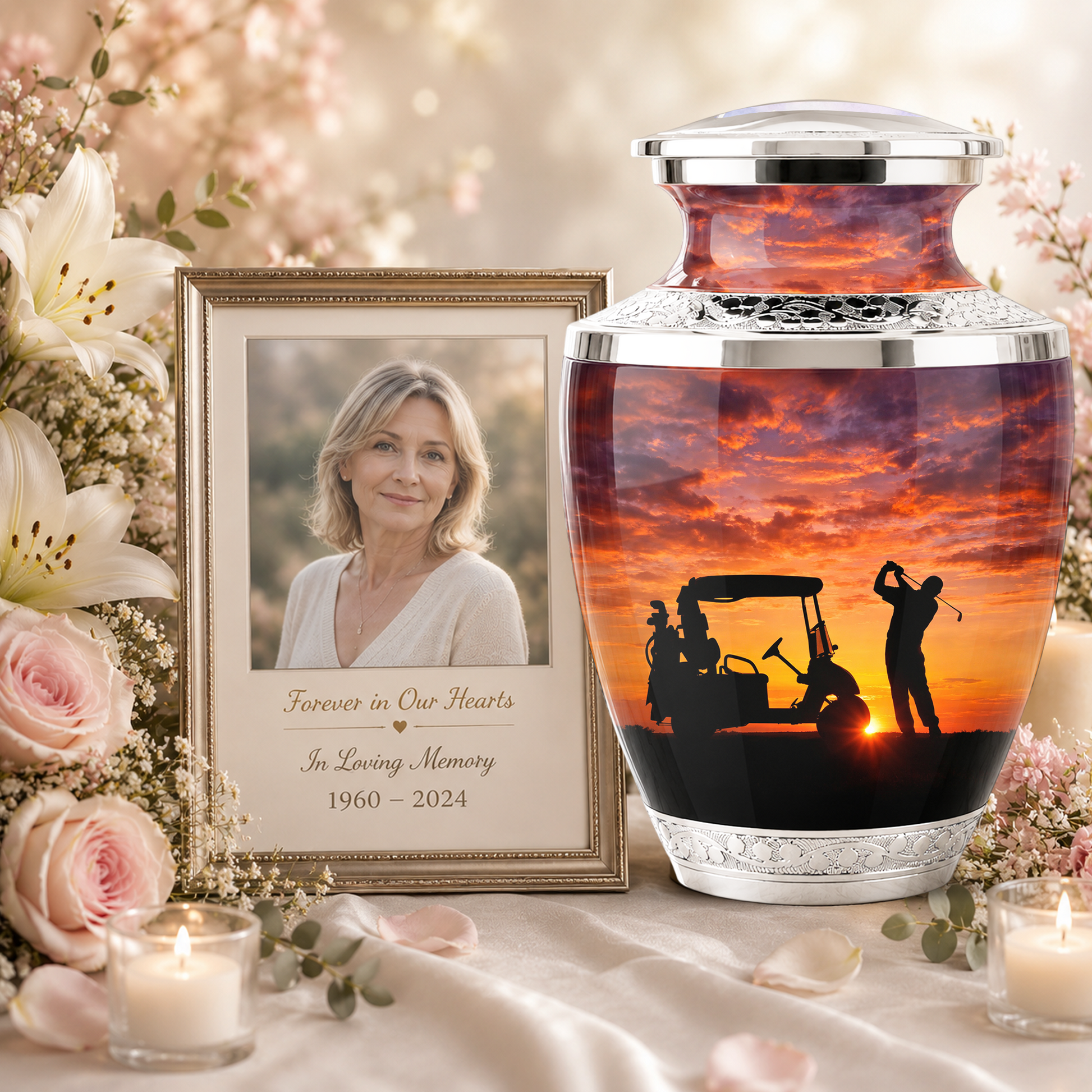 Golf Cremation Urn for Dad - Custom Golf Ashes Urn for Men
