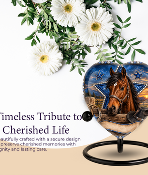 Horse Memorial Wind Chime – Heart-Shaped Western Horse Remembrance Garden Decoration