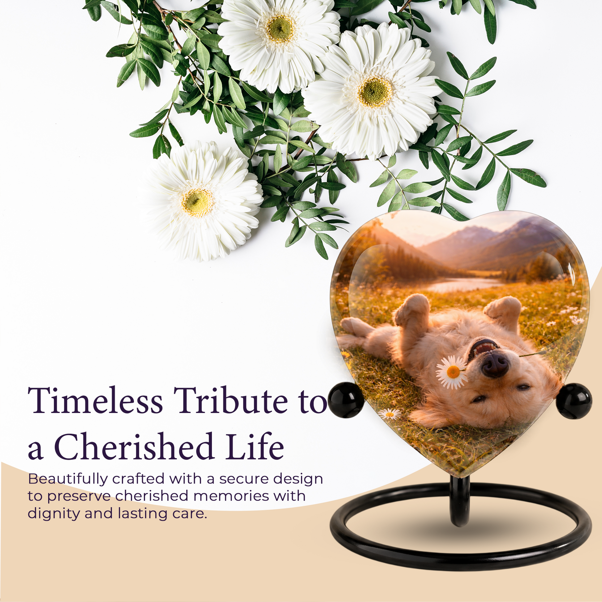 Personalized Dog Urn for Ashes, Adult Cremation Urn for Human Ashes