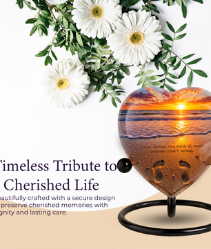 Beach Urns for Human Ashes – Beach Theme Urn, Ocean Wave Cremation Urn & Beautiful Memorial Urn