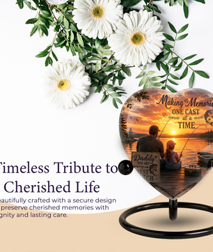 Fishing Urn – Fishing Cremation Urn for Ashes, Gone Fishing Memorial Urn