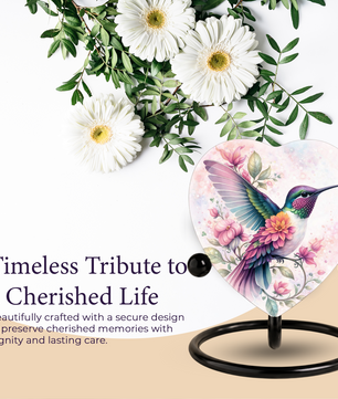 Hummingbird Cremation Urn – Adult Urn for Ashes, Beautiful Memorial Urn for Adults