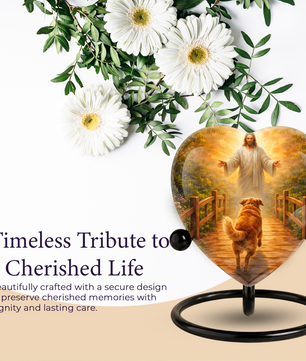 Personalized Dog Urn – Dog Urn for Ashes, Dog Heaven Memorial & Custom Pet Urn for Dogs