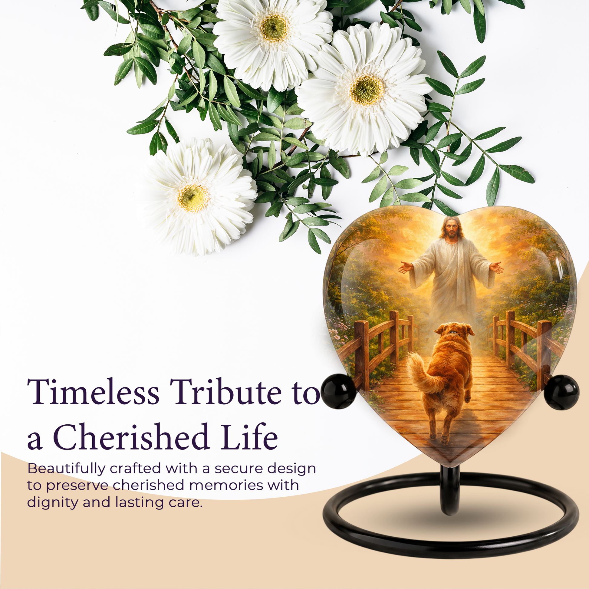 Personalized Dog Urn – Dog Urn for Ashes, Dog Heaven Memorial & Custom Pet Urn for Dogs