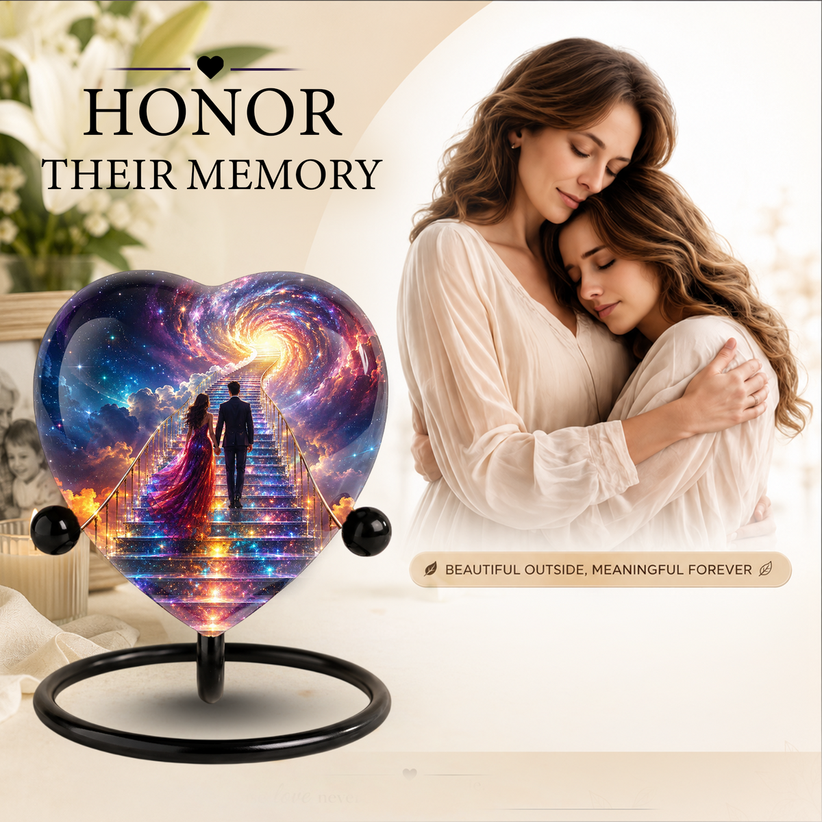 Adult Cremation Urn for Ashes, Personalized Adult Urn, Unique Memorial Urn for Human Ashes