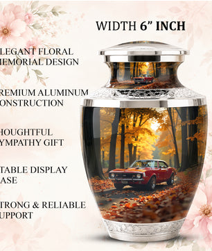 Classic Car Cremation Urn for Dad & Mom, Custom Car Urn for Human Ashes