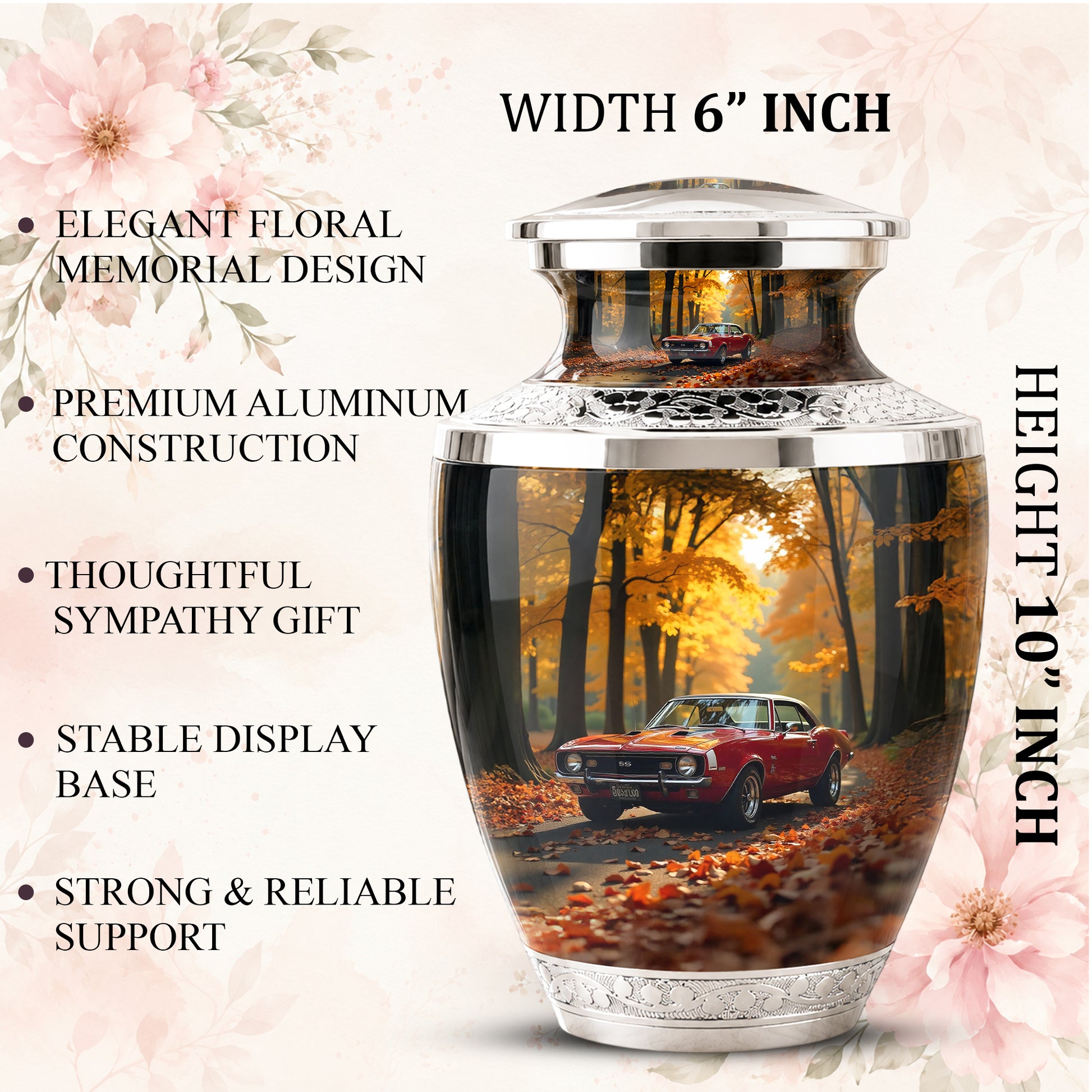 Classic Car Cremation Urn for Dad & Mom, Custom Car Urn for Human Ashes