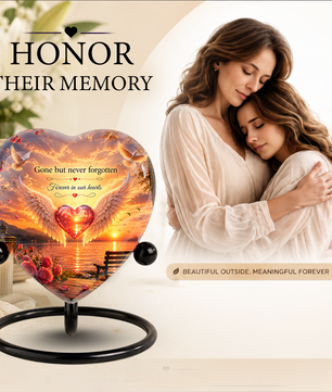 Angel Wing Sunset Urn – Adult Urn for Ashes, Angel Wings Memorial Cremation Urn, Sunset Adult Cremation Urn