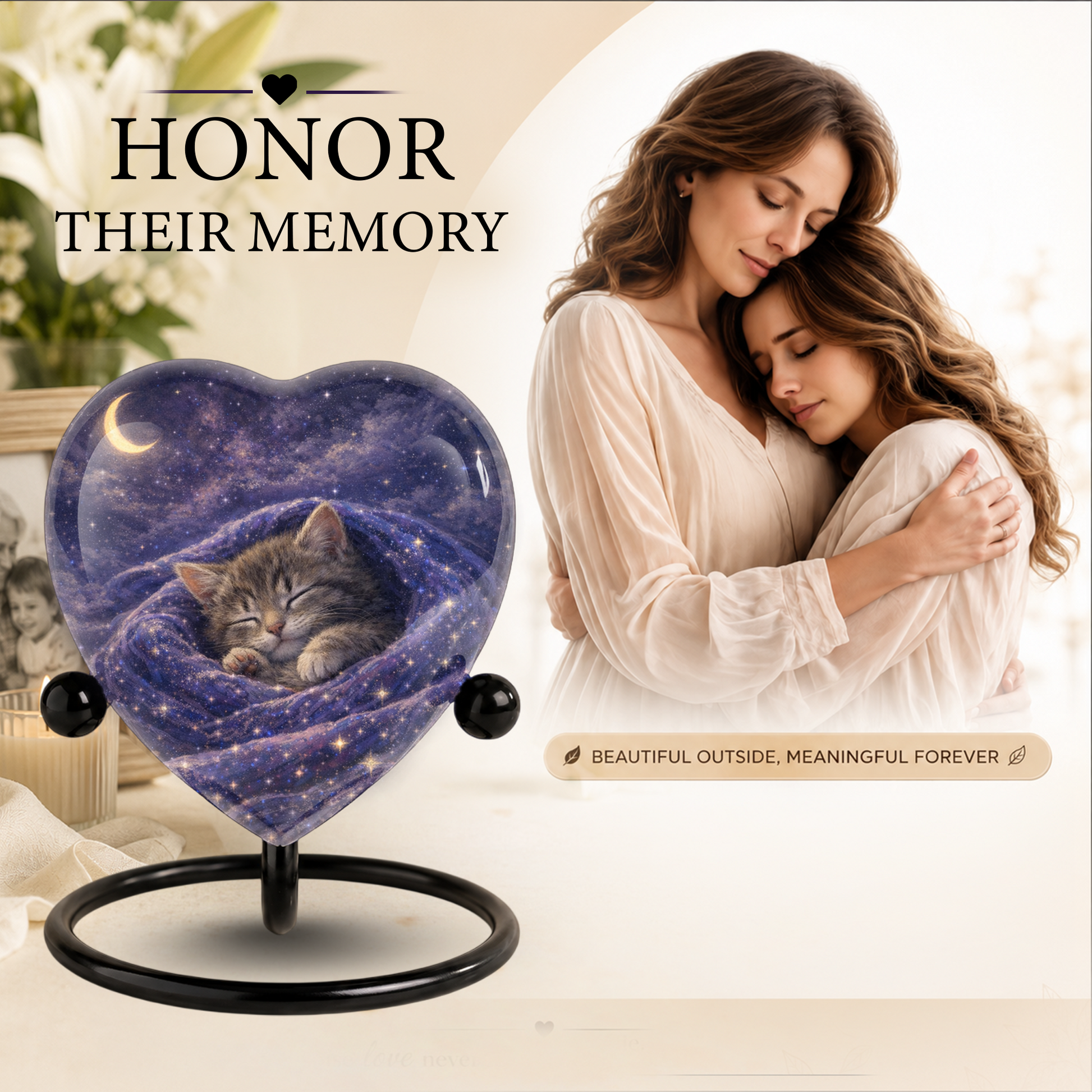 Adult Urn for Ashes – Heart Shaped Adult Cremation Urn, Urns for Adult Ashes
